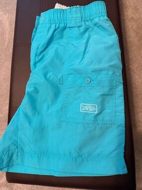 AFTCO Teal Fishing Shorts